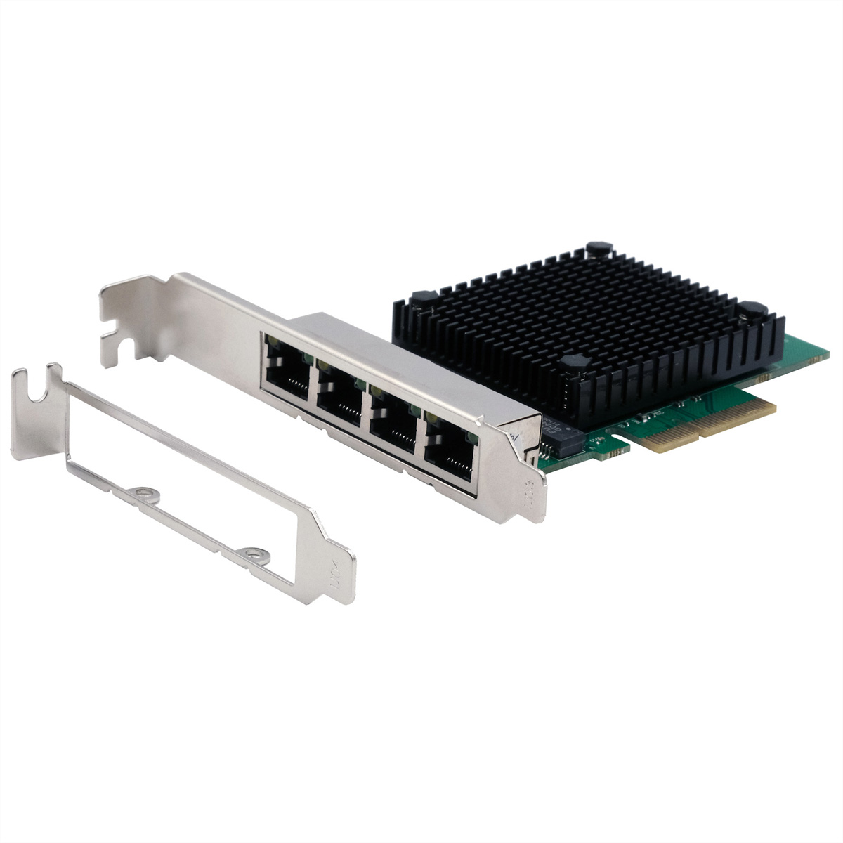 Exsys PCI Ethernet Karte 2.5Gigabit 4-Port inkl.LowProfileBügel Realtek - Netzwerkkarte - PCI-Express - PCI