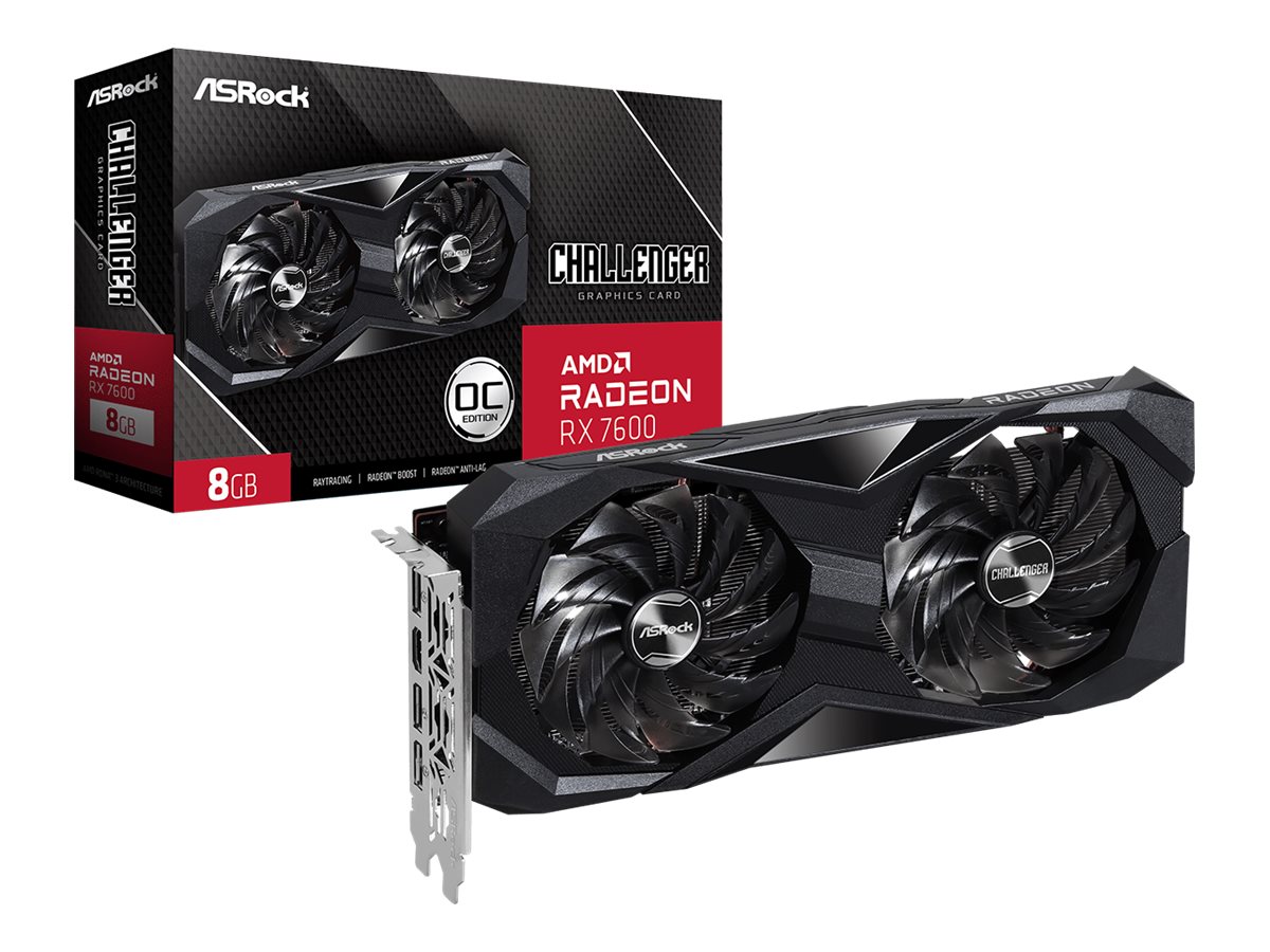 ASRock Challenger Radeon RX 7600 8GB OC - Grafikkarten - Radeon RX 7600 - 8 GB
