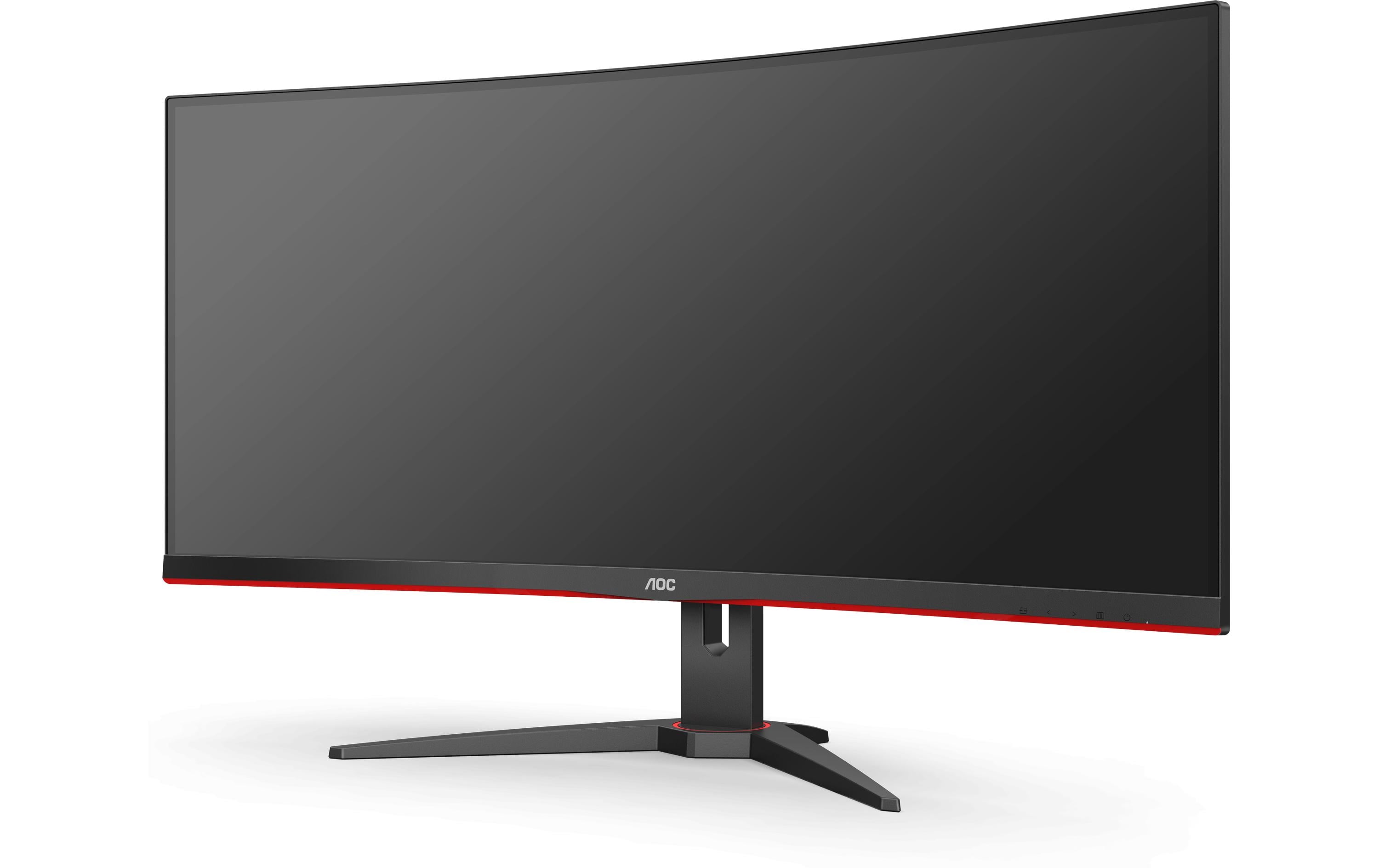 AOC Gaming CU34G2XE/BK - LED-Monitor - Gaming - gebogen - 86.4 cm (34") - 3440 x 1440 WQHD @ 144 Hz - VA - 4000:1 - HDR10 - 1 ms - HDMI, DisplayPort - Schwarz, Rot