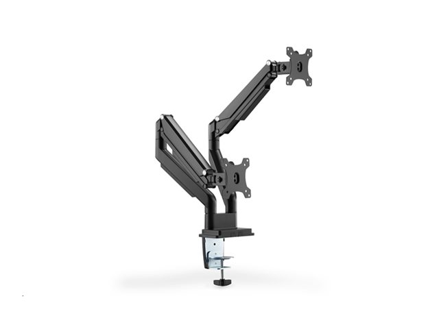 DIGITUS DA-90395 Aufstellung - einstellbarer Doppelarm - für 2 LCD-Displays - mattschwarz