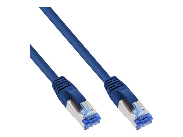 InLine - Patch-Kabel - RJ-45 (M) zu RJ-45 (M) - 10 m - SSTP-Kabel - CAT 6a - halogenfrei - Blau