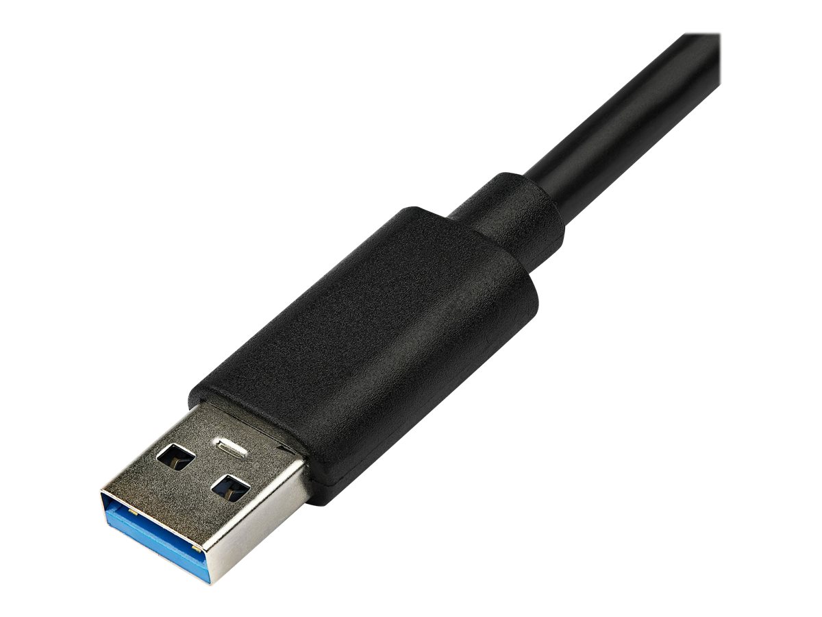 StarTech.com USB 3.0 SuperSpeed auf Gigabit Ethernet Lan Adapter mit USB Port - 10/100/1000 RJ45 NIC Netzwerkadapter - St/Bu - Schwarz - Netzwerkadapter - USB 3.0 - Gigabit Ethernet