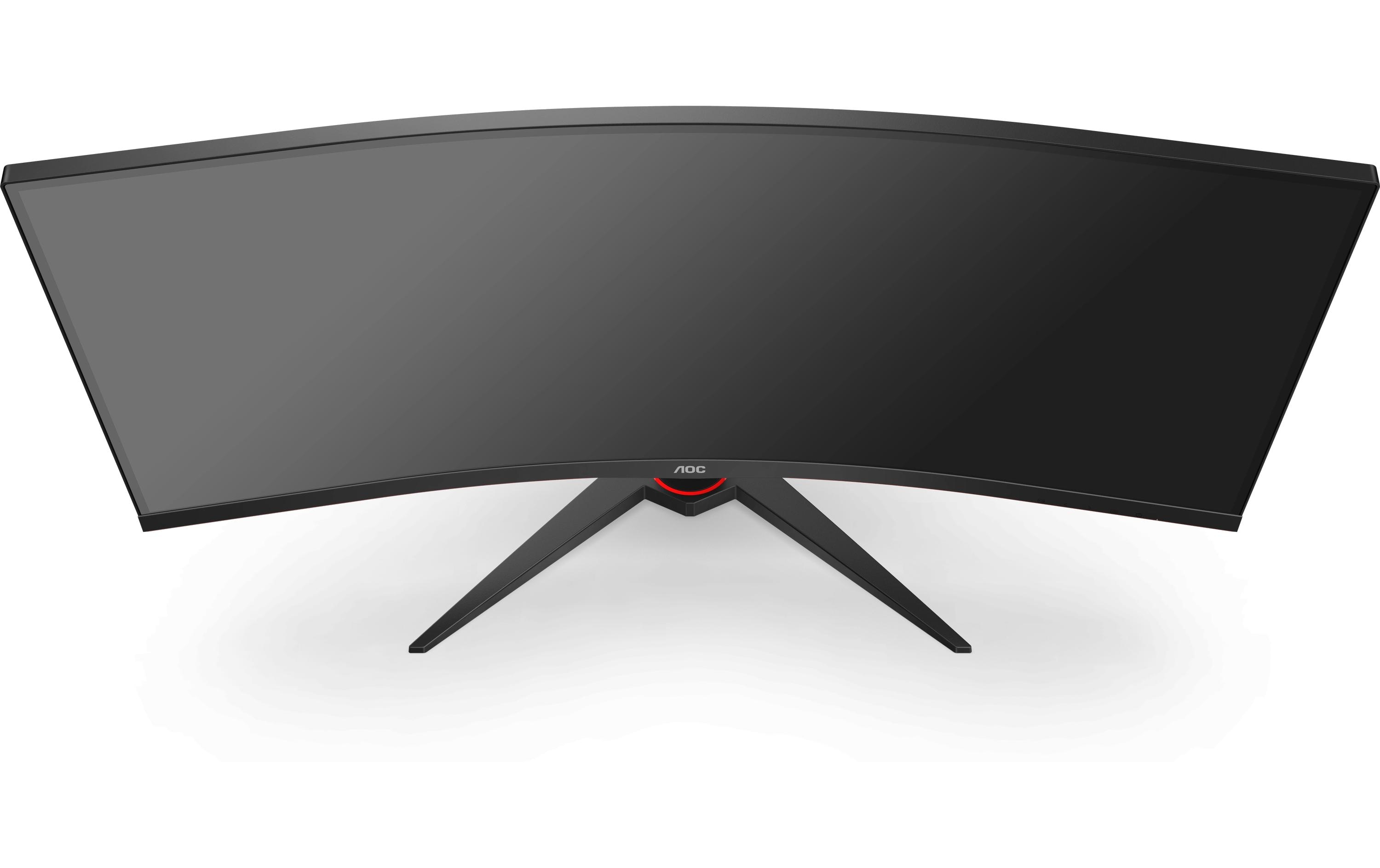 AOC Gaming CU34G2XE/BK - LED-Monitor - Gaming - gebogen - 86.4 cm (34") - 3440 x 1440 WQHD @ 144 Hz - VA - 4000:1 - HDR10 - 1 ms - HDMI, DisplayPort - Schwarz, Rot