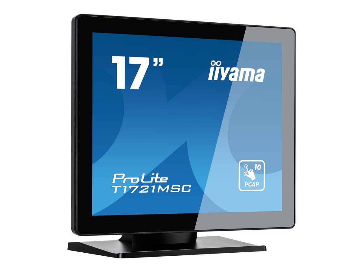 iiyama ProLite T1721MSC-B2 - LED-Monitor - 43 cm (17") - Touchscreen - 1280 x 1024 SXGA @ 75 Hz - TN - 250 cd/m² - 1000:1 - 5 ms - HDMI, VGA - Lautsprecher - schwarze Blende mit mattem Finish