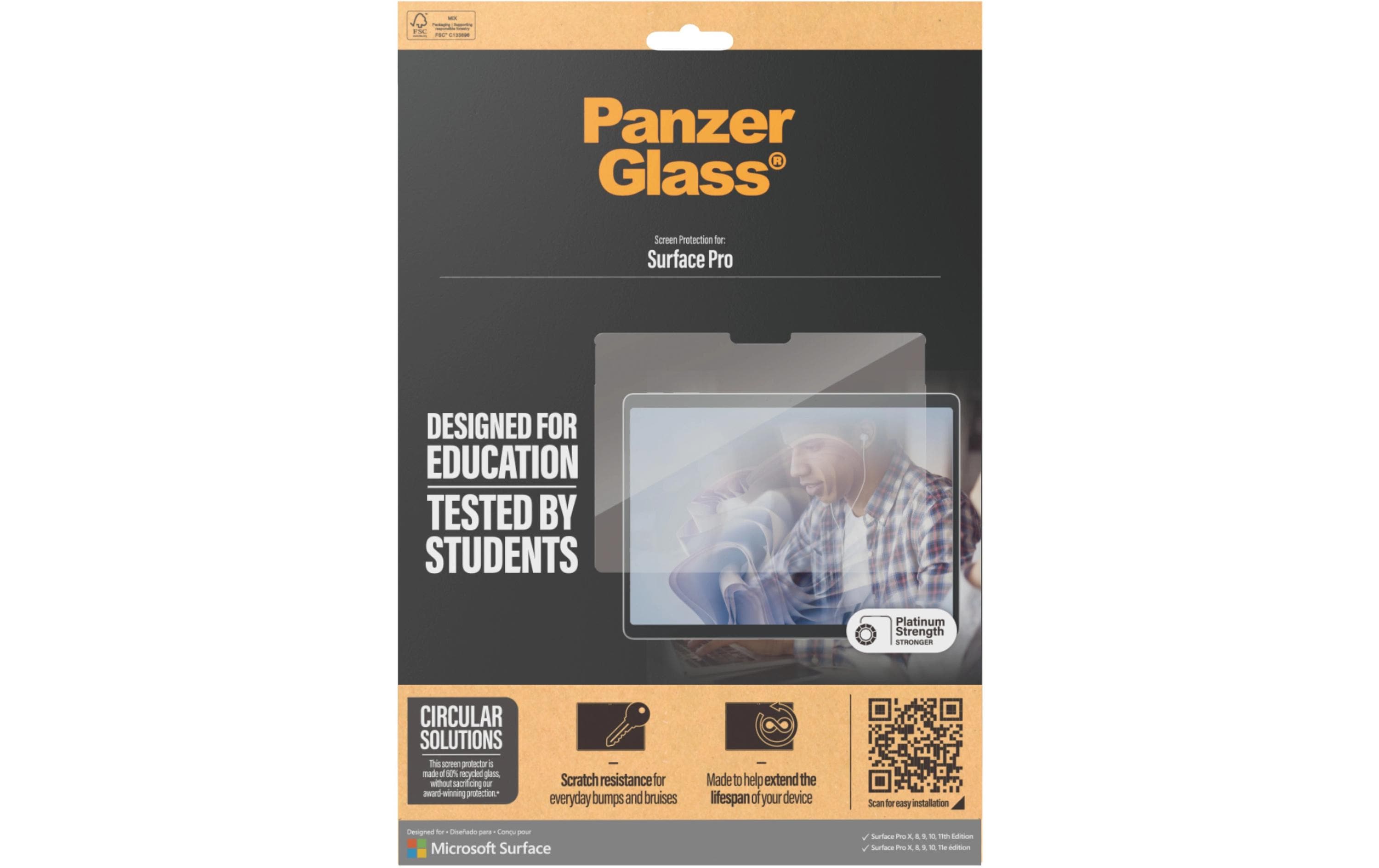 PanzerGlass Displayschutz Microsoft Surface Pro X| 8| 9| 10| P... - Panzerglass Ultra Wide Fit Surface Pro X / 8 / 9 / 10 / 11Bildschirmdiagonale: 13  - Tablet Kompatibilität: Surface Pro 10 - Surface Pro X - Surface Pro 9 - Surface Pro 11. Edition