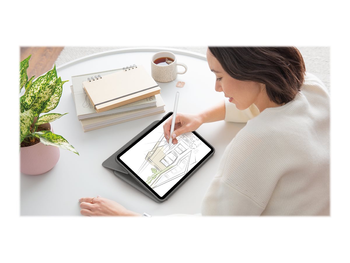 Logitech Folio Touch - Tastatur und Foliohülle - mit Trackpad - QWERTY - GB - Oxford Gray Eingabegerät
