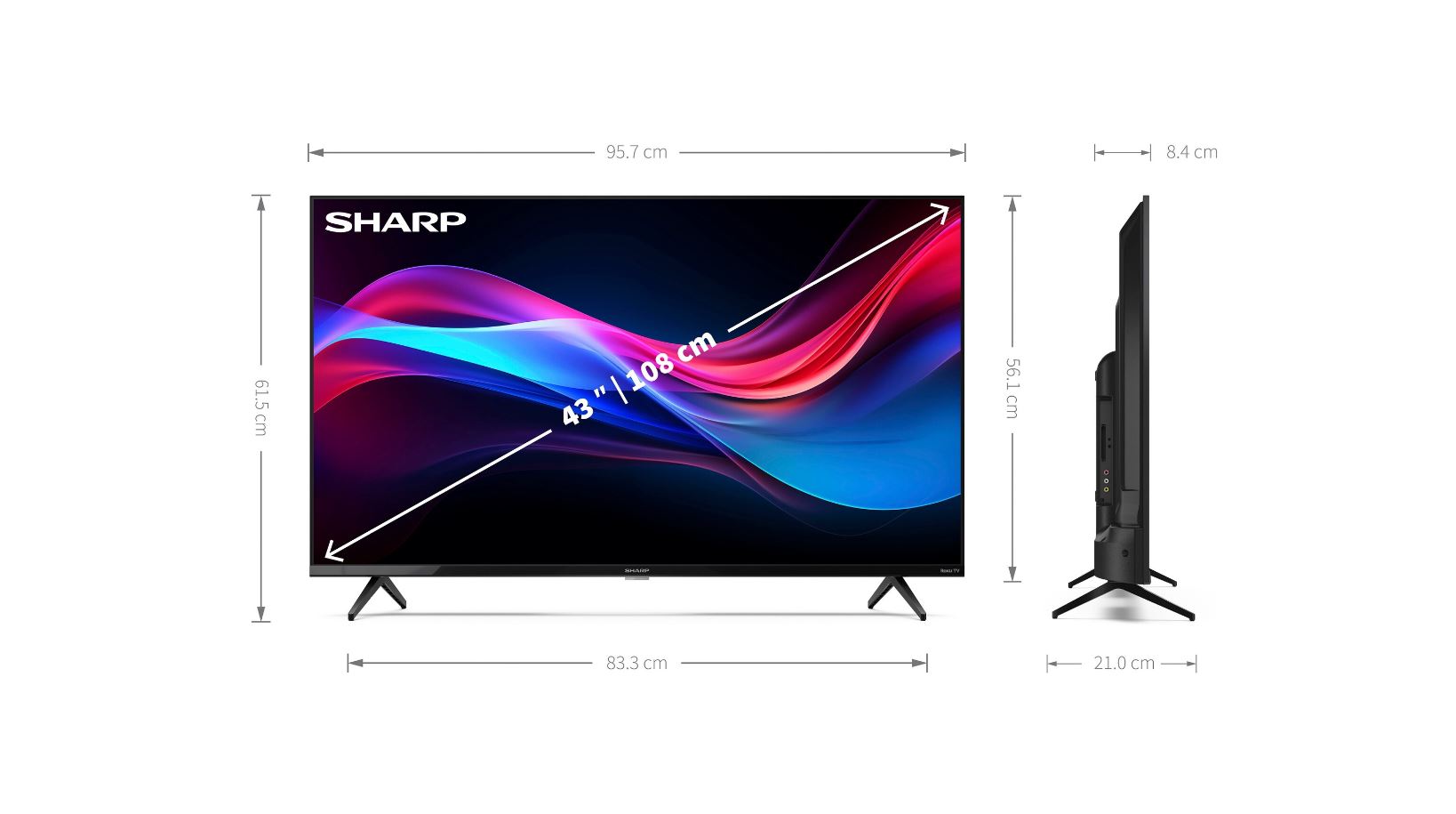 Sharp LED-Fernseher 4T-C43GJx - 43" (108cm) 4K Ultra HD, Smart-TV