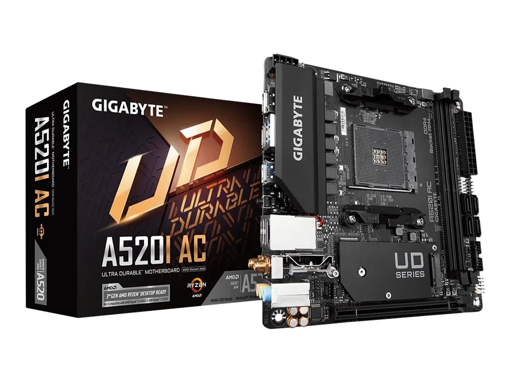 Gigabyte A520I AC - 1.0 - Motherboard - Mini-ITX - Socket AM4 - AMD A520