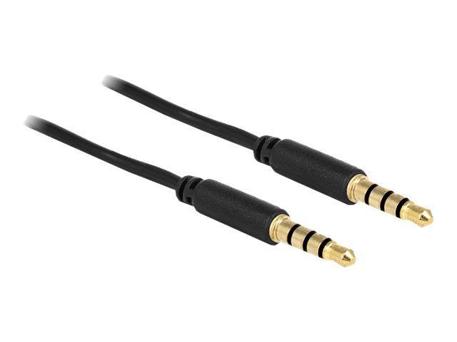 Delock - Headset-Kabel - 4-poliger Mini-Stecker männlich zu 4-poliger Mini-Stecker männlich - 5 m - abgeschirmt - Schwarz