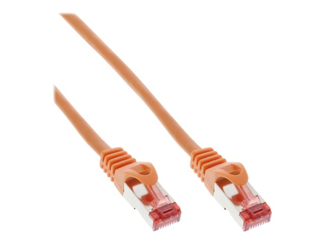 InLine - Patch-Kabel - RJ-45 (M) zu RJ-45 (M) - 2 m - SSTP-Kabel - CAT 6 - geformt - orange
