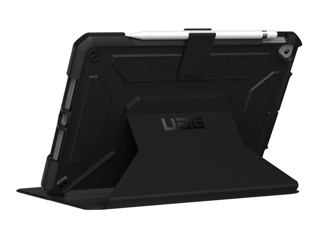 UAG Rugged Case for iPad 10.2-in (7/8 Gen, 2019/2020) - Metropolis Black - Flip-Hülle für Tablet - composite - Schwarz - 10.2" - für Apple 10.2-inch iPad (7. Generation, 8. Generation)