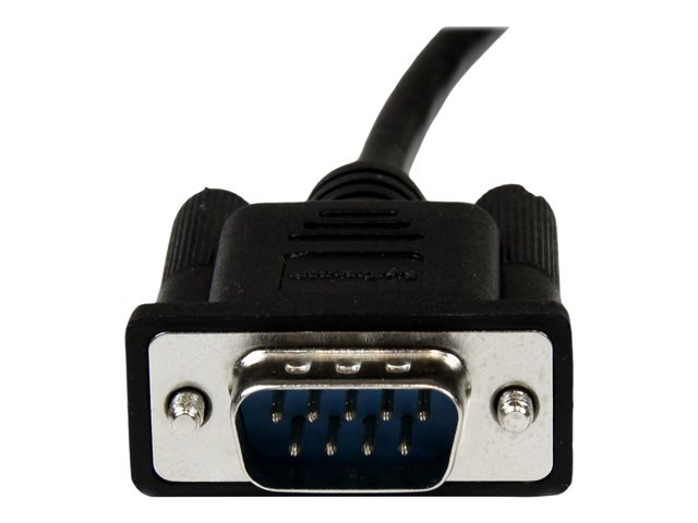 StarTech.com 2m Seriell DB9 RS-232 Nullmodemkabel - Schwarz - Stecker/Buchse - 9 Pin Null Modem Kabel - Nullmodemkabel - DB-9 (W) zu DB-9 (M) - 2 m - Schwarz - für P/N: 1P3FPC-USB-SERIAL, ICUSB2321F, ICUSB2324I, ICUSB232V2, PEX2S953, PEX2S953LP