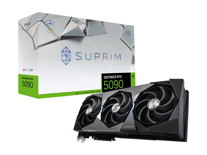 MSI GeForce RTX 5090 32G SUPRIM SOC - Grafikkarten - GeForce RTX 5090 - 32 GB GDDR7 - PCI Express 5.0 - 3 x DisplayPort, HDMI