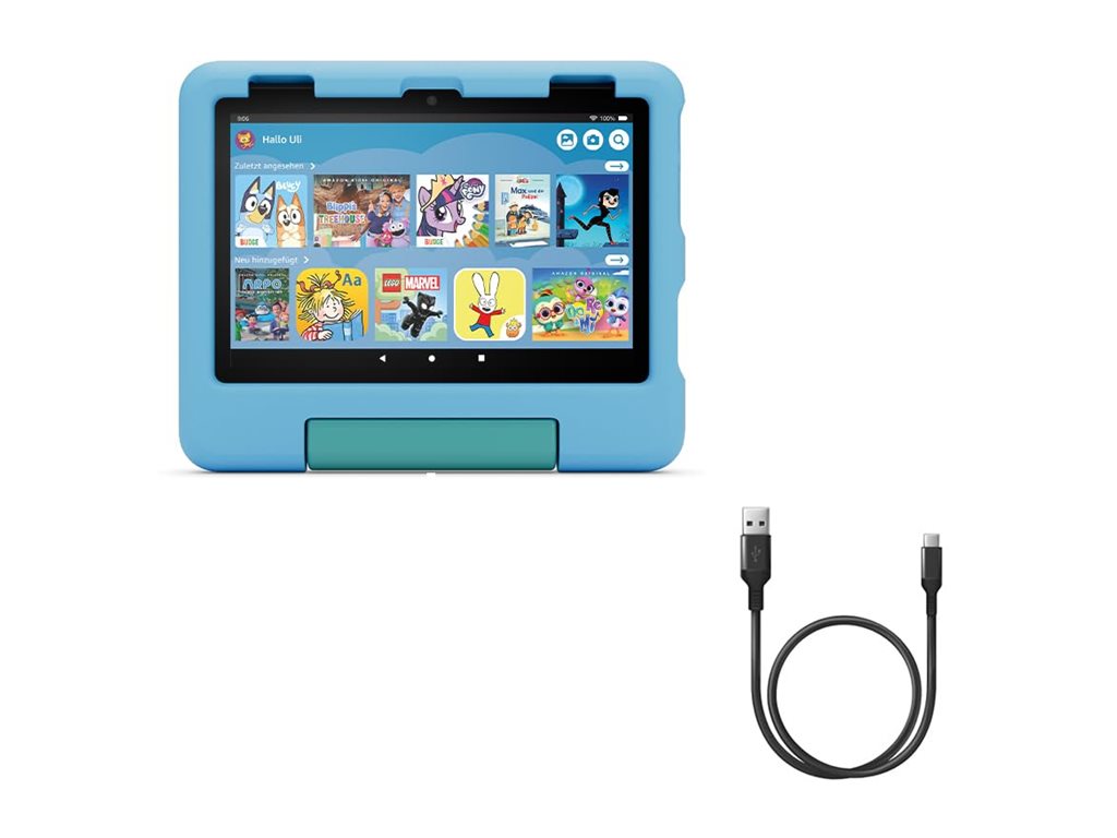 Amazon Fire HD 8 Kids Edition - 12. Generation - Tablet - 32 GB - 20.3 cm (8") IPS (1280 x 800) - microSD-Steckplatz - Blau