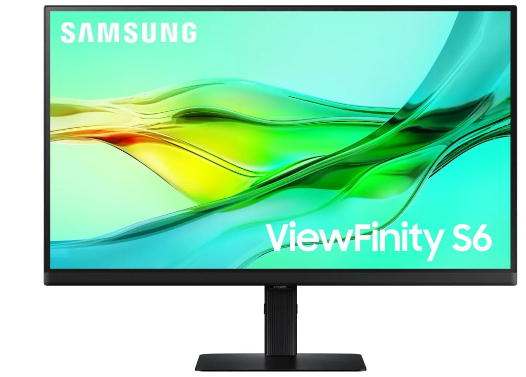 Samsung ViewFinity S6 S24D600UAU - S60UD Series - LED-Monitor - USB - 61 cm (24") - 2560 x 1440 QHD @ 100 Hz - IPS - 350 cd/m² - 1000:1 - HDR10 - 5 ms - HDMI, DisplayPort - Schwarz