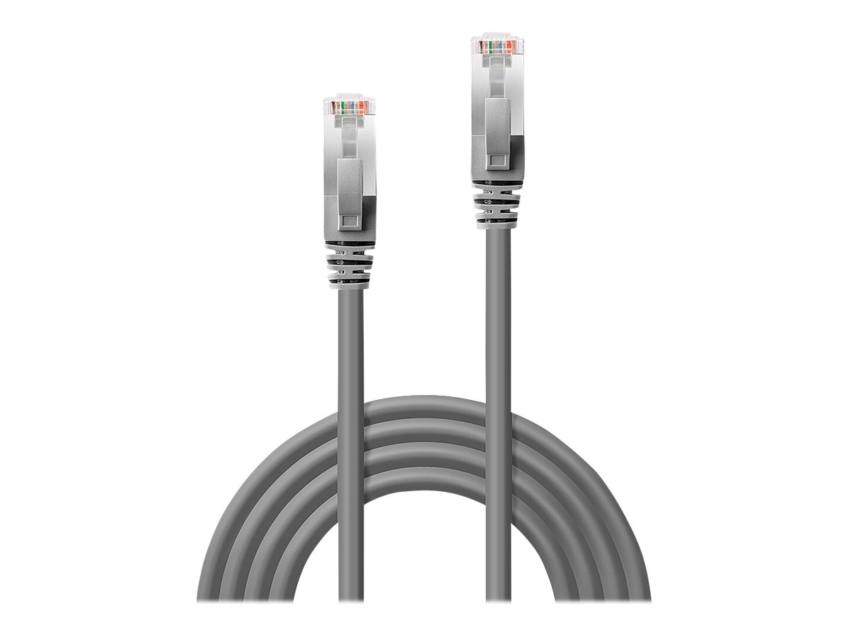 Lindy - Patch-Kabel - RJ-45 (M) zu RJ-45 (M) - 3 m - SFTP - CAT 6 - geformt, ohne Haken, verseilt - Grau
