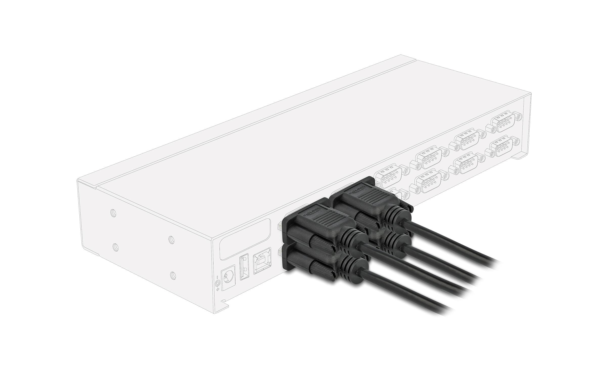 Delock - Serielles RS-232-Kabel - DB-9 (W) schraubbar zu DB-9 (W) schraubbar - 3 m - 5 mm - Schwarz