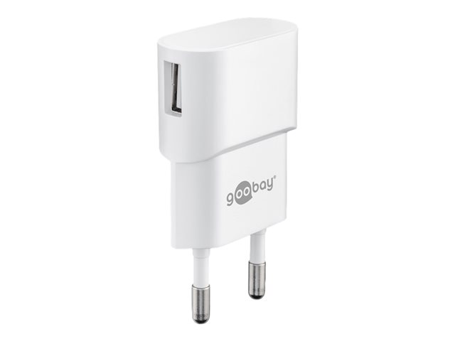 goobay Ladegerät USB A 1-fach weiss USB Steckernetzteil, 1A, 5W