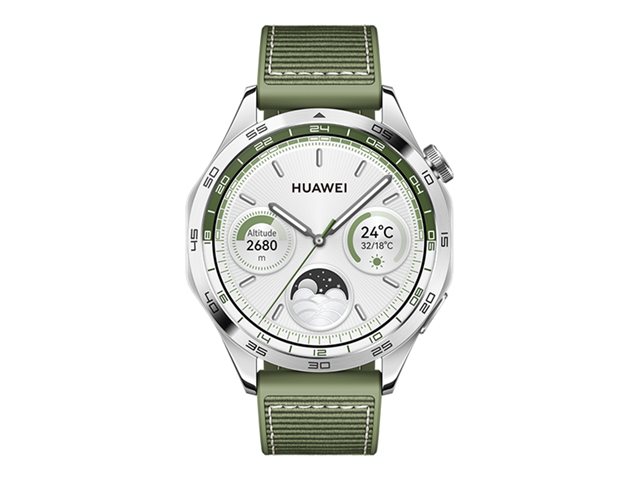 Huawei Watch GT 4 - Edelstahl - intelligente Uhr mit Riemen - grün