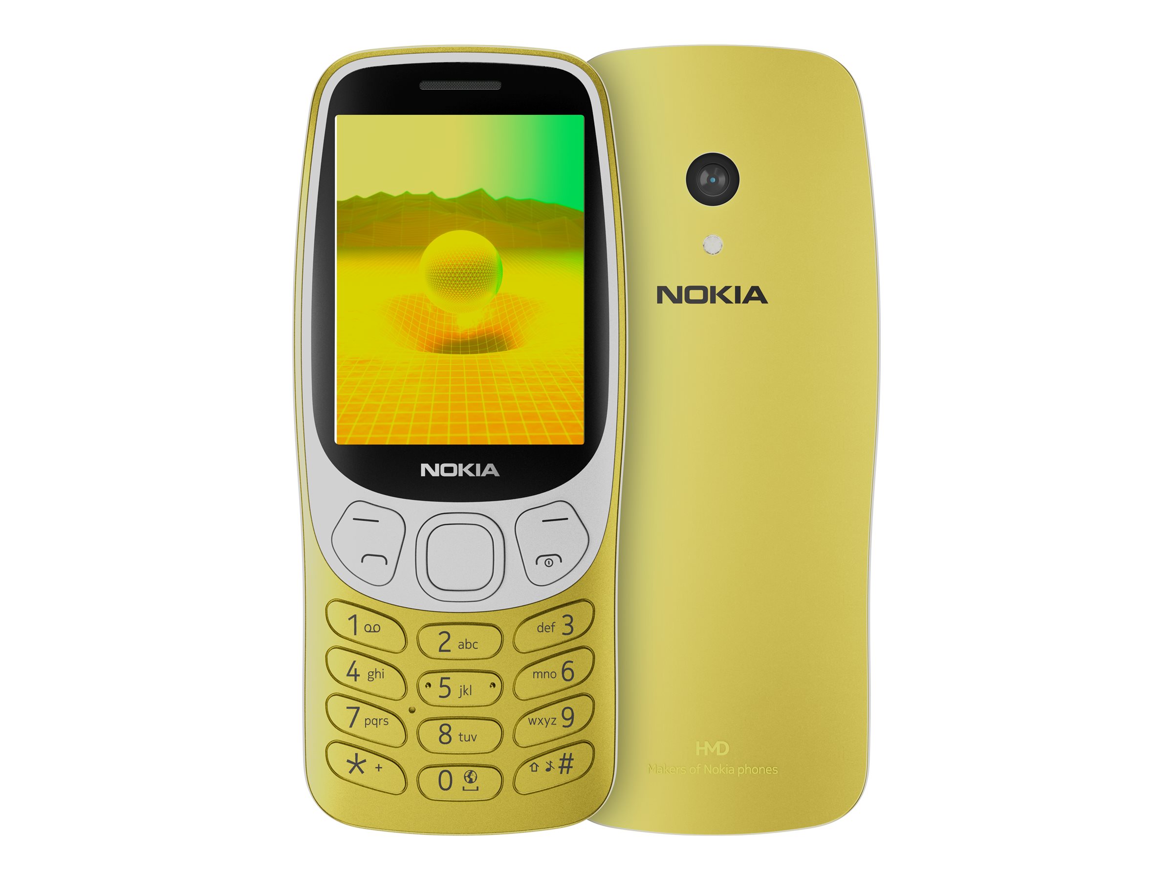 Nokia 3210 - 4G Feature Phone - Dual-SIM - RAM 64 MB / Interner Speicher 128 MB - microSD slot - rear camera 2 MP - Y2K gold