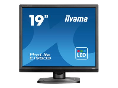 iiyama ProLite E1980S-B1 - LED-Monitor - 48.3 cm (19") - 1280 x 1024 @ 75 Hz - TN - 250 cd/m² - 1000:1 - 3 ms - HDMI, DisplayPort - Lautsprecher - mattschwarz