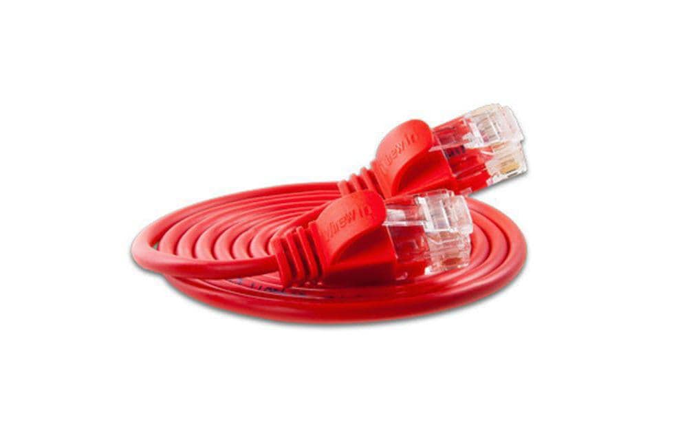 Wirewin Slim Light - Patch-Kabel - RJ-45 (M) bis RJ-45 (M) - 3 m - UTP - CAT 6 - geschirmt, ohne Haken, verseilt - Rot