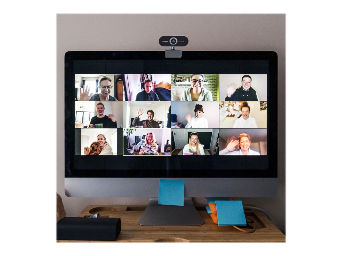 Midland W199 - Webcam - Schwarz - 1920 x 1080 - 1080p - Audio - USB 2.0 - YUV2