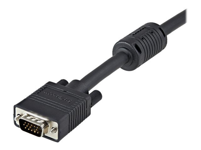 StarTech.com 1m VGA Monitorkabel - HD15-Pin Koax Kabel - Stecker/Stecker - VGA-Kabel - HD-15 (VGA) (M) zu HD-15 (VGA) (M) - 1 m - geformt, Daumenschrauben - Schwarz