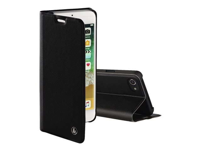 Hama Essential Line "Slim Pro" Booklet - Flip-Hülle für Mobiltelefon - Polyurethan - Schwarz - für Apple iPhone 6, 6s, 7, 8