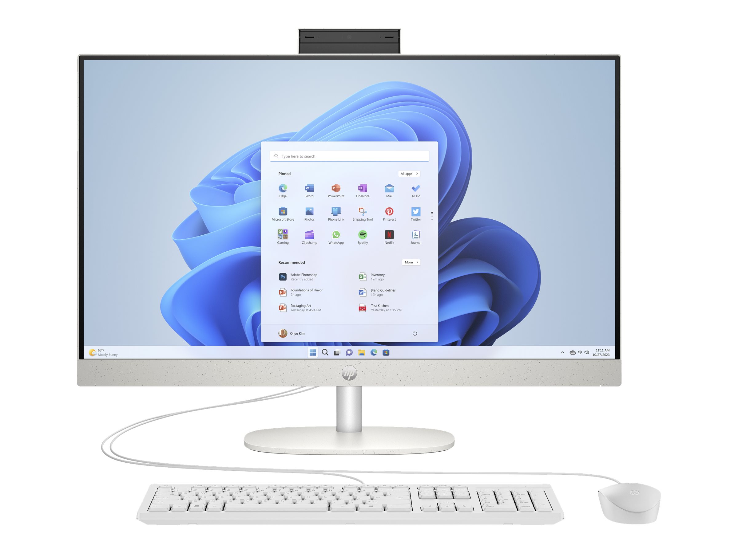 HP 27-cr0106ng - All-in-One (Komplettlösung) - Core i5 1335U - 16 GB - SSD 512 GB - LED 68.6 cm (27") - Deutsch