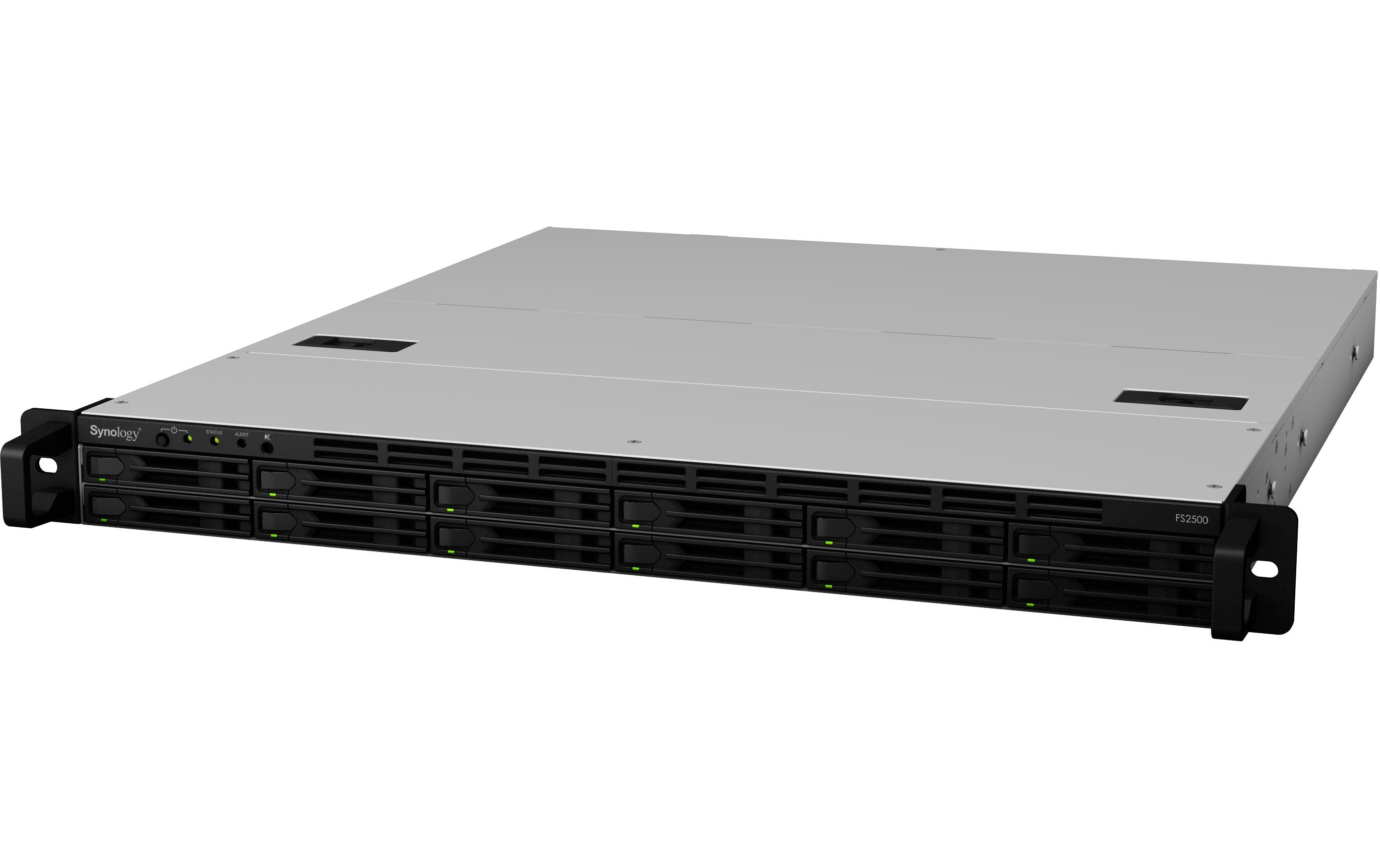 Synology FlashStation FS2500 - NAS-Server - 12 Schächte - Rack - einbaufähig - SATA 6Gb/s - RAID 0, 1, 5, 6, 10, JBOD, RAID F1 - RAM 8 GB - Gigabit Ethernet / 10 Gigabit Ethernet - iSCSI Support - 1U