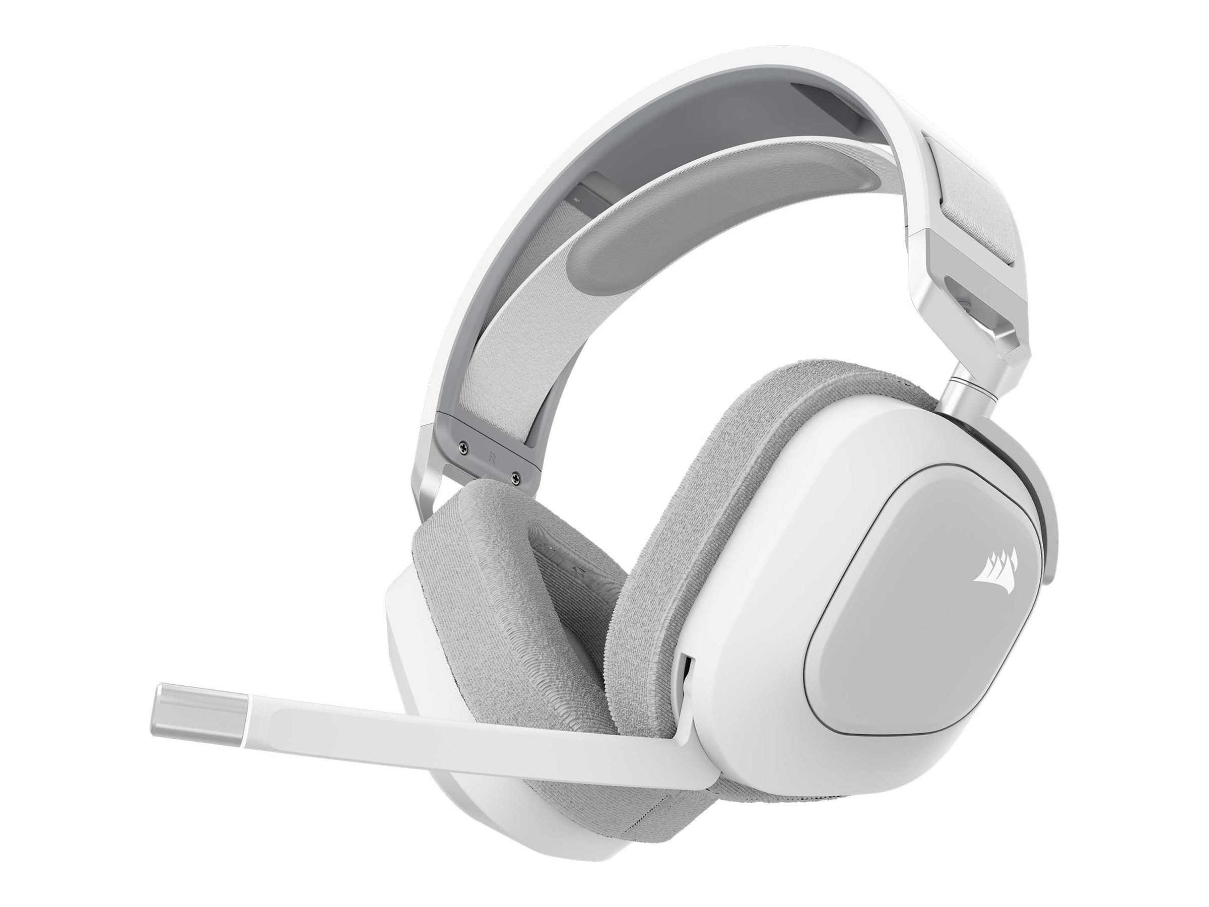 CORSAIR Gaming HS80 MAX WIRELESS - Headset - ohrumschließend - 2,4 GHz - kabellos - USB - weiß