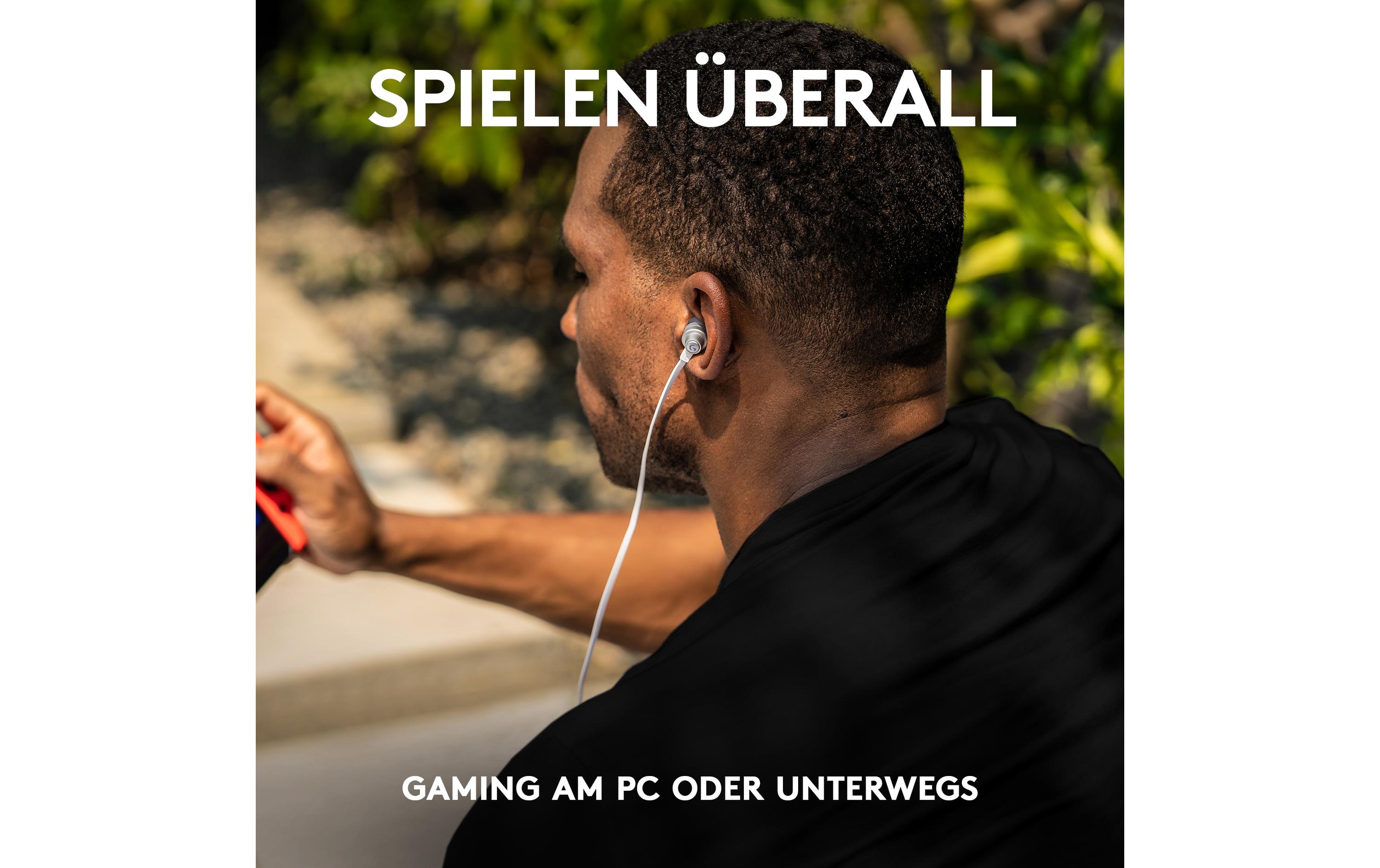 Logitech G G333 - Ohrhörer mit Mikrofon - im Ohr - kabelgebunden - 3,5 mm Stecker - weiß