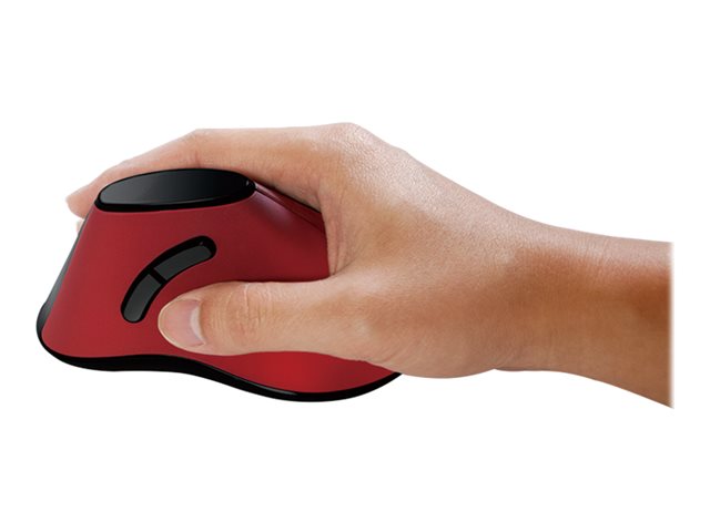 Typhoon Ergonomic Vertical - vertikale Maus - 2.4 GHz - Rot