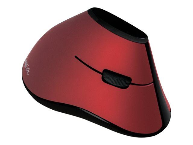 LogiLink Ergonomic Vertical - vertikale Maus - 2.4 GHz - Rot