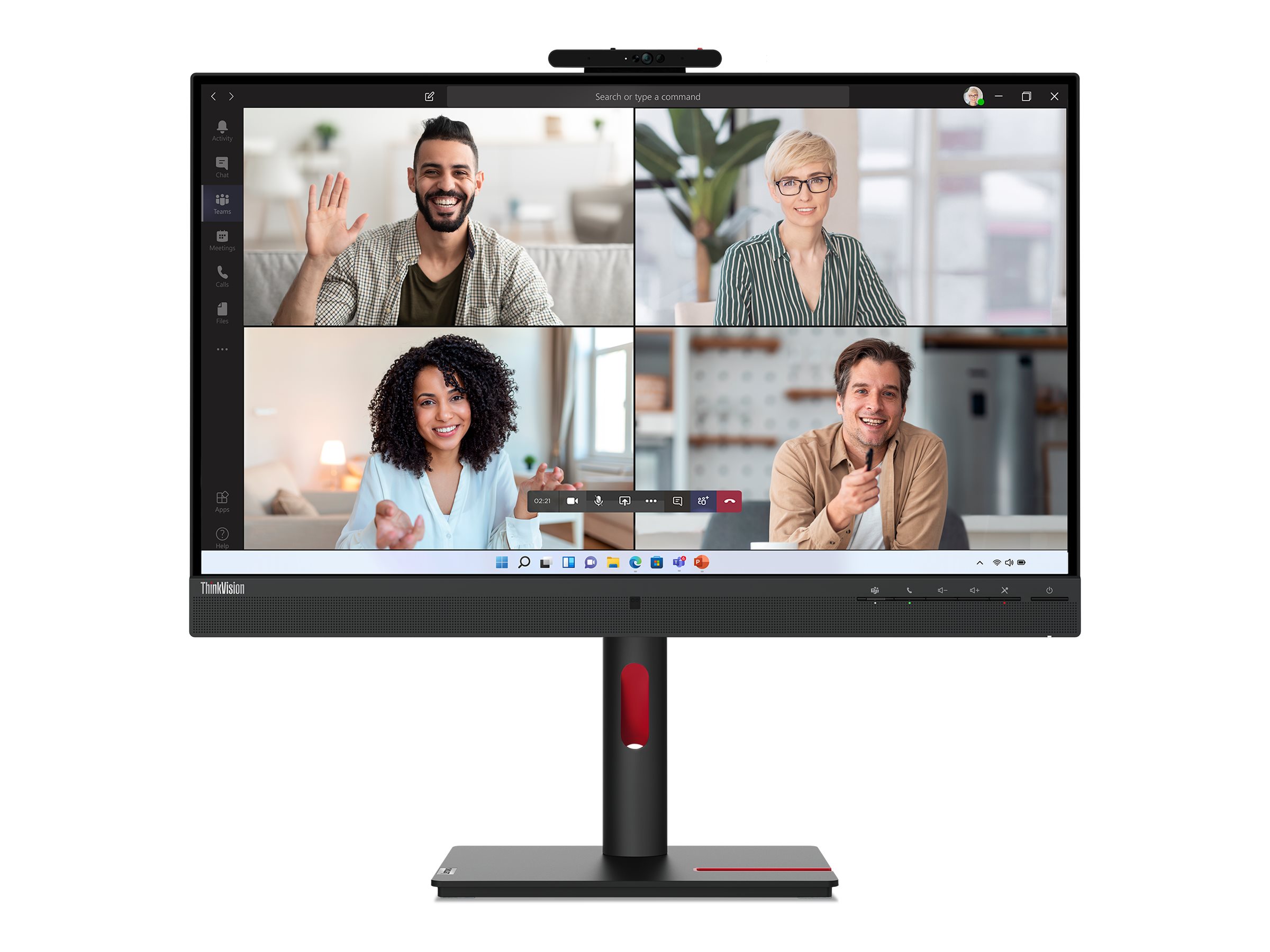 Lenovo ThinkVision T27hv-30 - LED-Monitor - 68.6 cm (27") - 2560 x 1440 QHD - IPS - 300 cd/m² - 1000:1 - 4 ms - HDMI, DisplayPort, USB-C - Lautsprecher - Raven Black