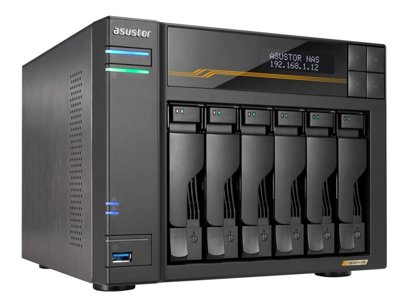 ASUSTOR Lockerstor 6 Gen3 - NAS-Server - 6 Schächte - SATA 6Gb/s / PCIe 4.0 x4 (NVMe)