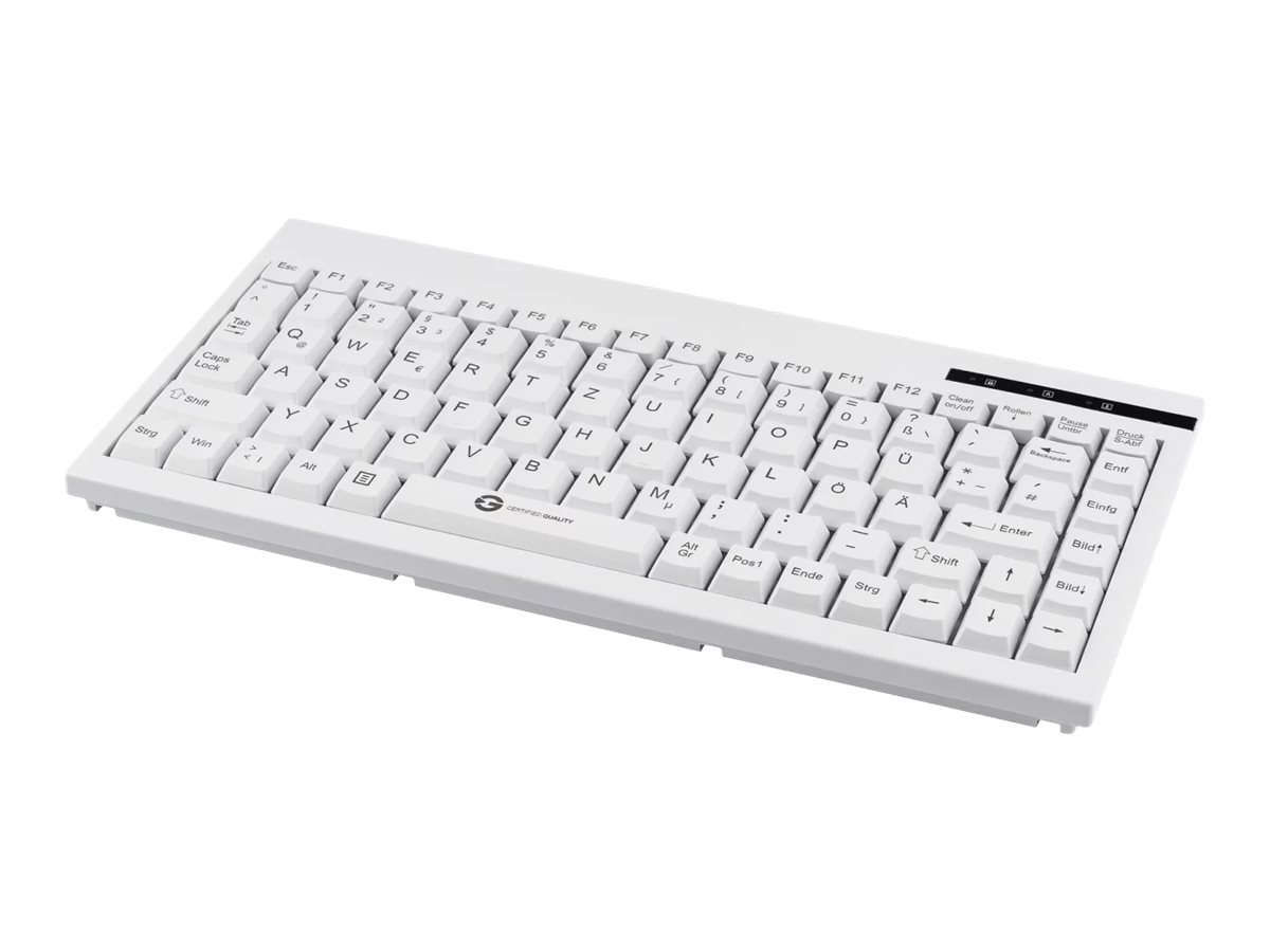 GCQ CleanType Easy Basic Compact - Tastatur - QWERTZ - Deutsch - weiß Eingabegerät