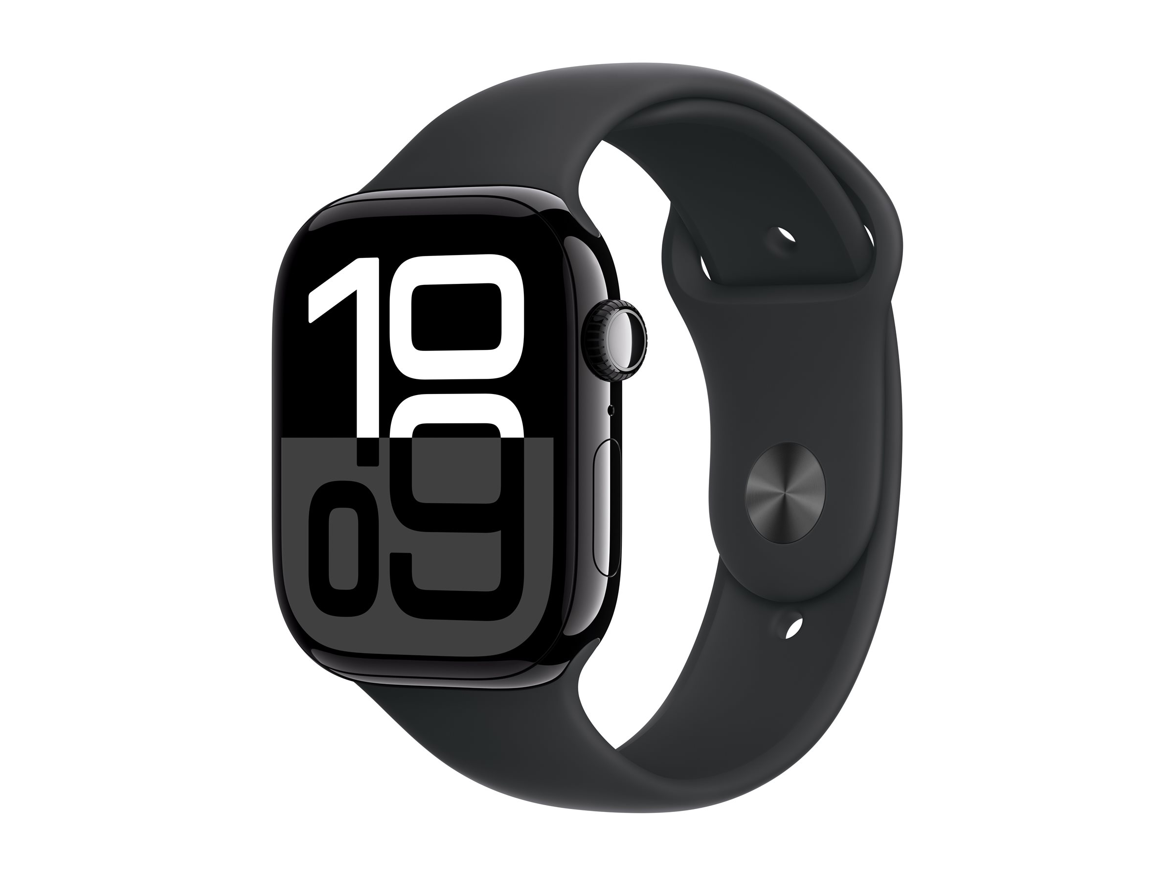 Apple Watch Series 10 GPS 46mm Jet Black Aluminium Case mit Black Sport Band - S/M (MWWP3QF/A)