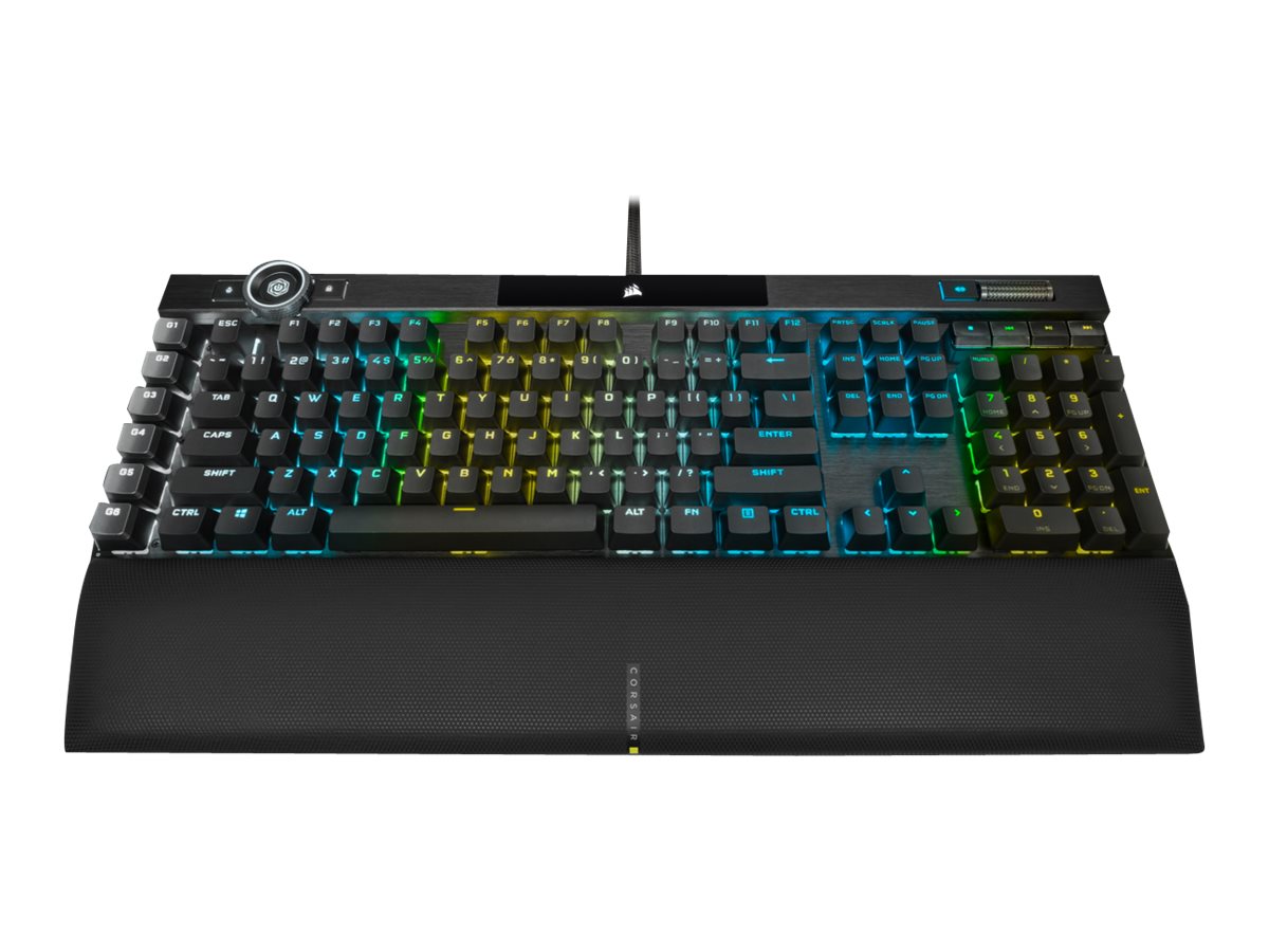 CORSAIR Gaming K100 RGB - Tastatur - Deutsch - Aluminium schwarz eloxiert (gebürstet) Eingabegerät