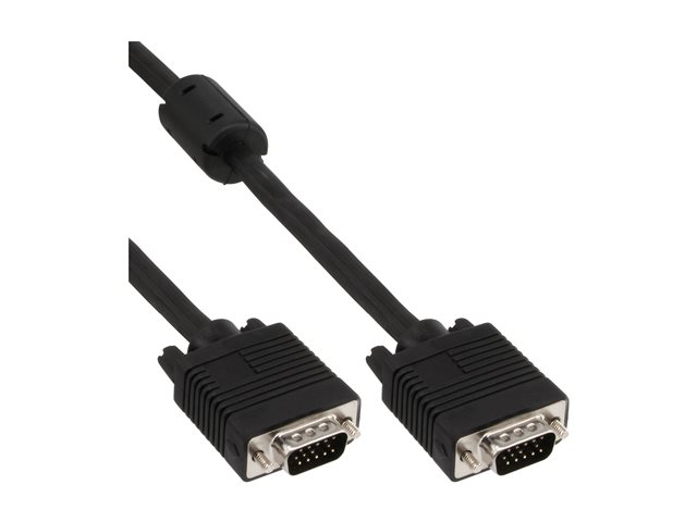 InLine - VGA-Kabel - HD-15 ohne Pol 9 (M) zu HD-15 ohne Pol 9 (M) - 50 cm - geformt - Schwarz