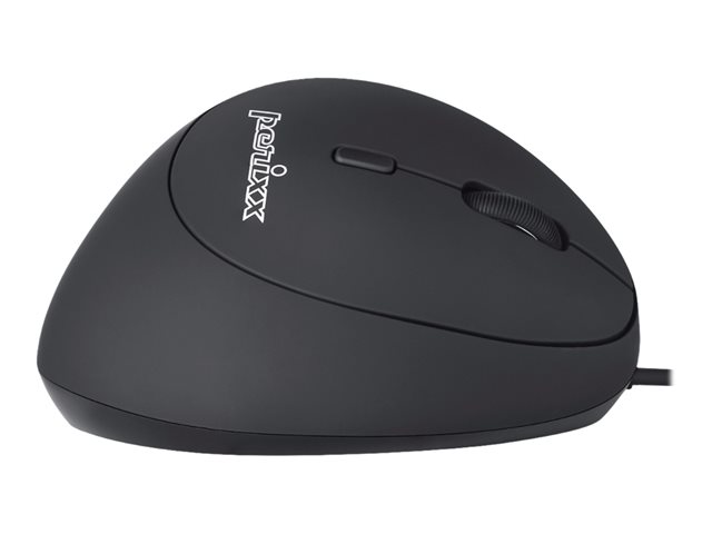 Perixx PERIMICE-519 - vertikale Maus - USB - Schwarz
