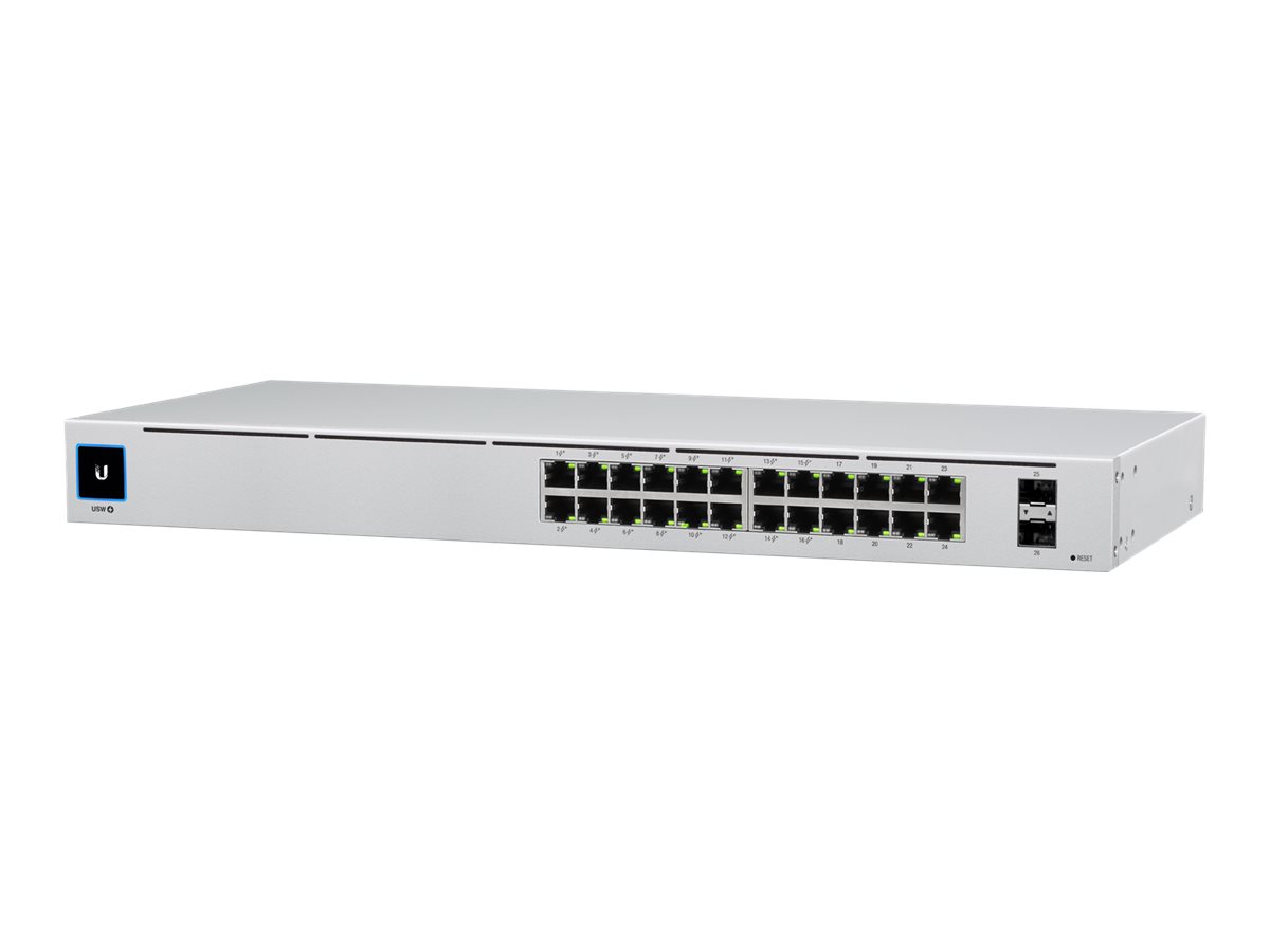 Ubiquiti USW-24-POE managed 24-Port Gigabit PoE+ Switch 95W mit 2x SFP Rack 1U