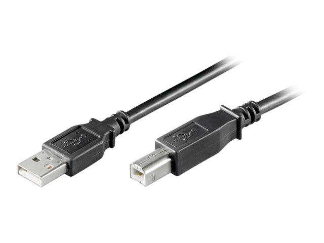 goobay - USB-Kabel - USB Typ B (M) zu USB (M) - USB 2.0 - 1 m - Schwarz