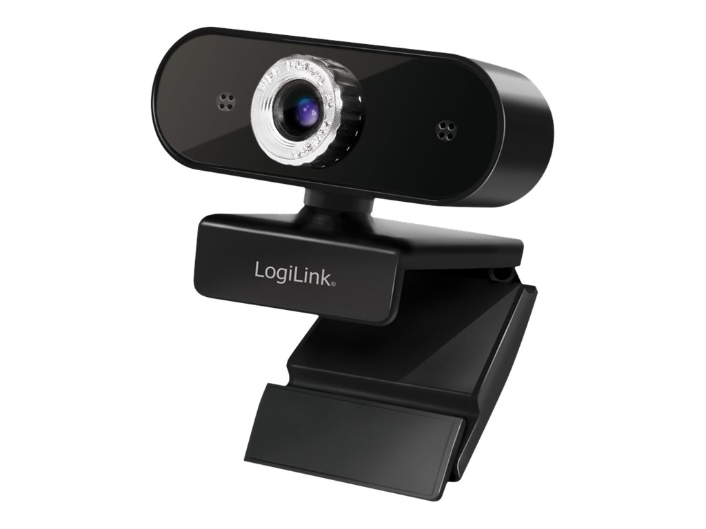 LogiLink Pro full HD USB webcam with microphone - Webcam - Farbe - 3 MP - 1920 x 1080 - 1080p - Audio - USB 2.0 - MJPEG