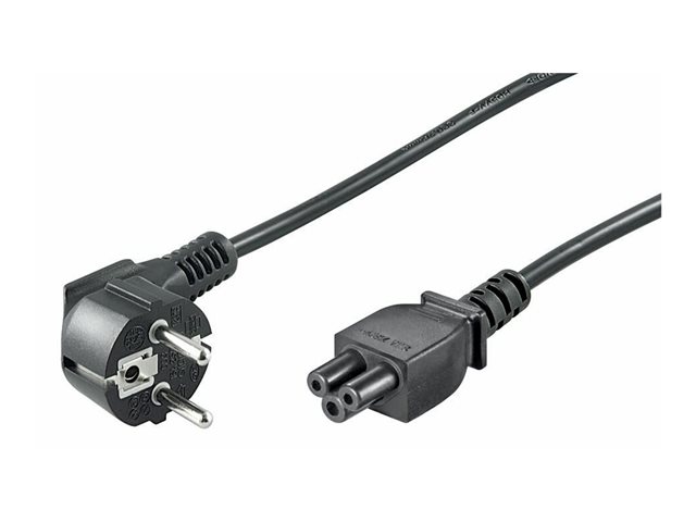 MicroConnect - Stromkabel - IEC 60320 C5 zu power CEE 7/7 (M) gewinkelt - 1.8 m - Schwarz