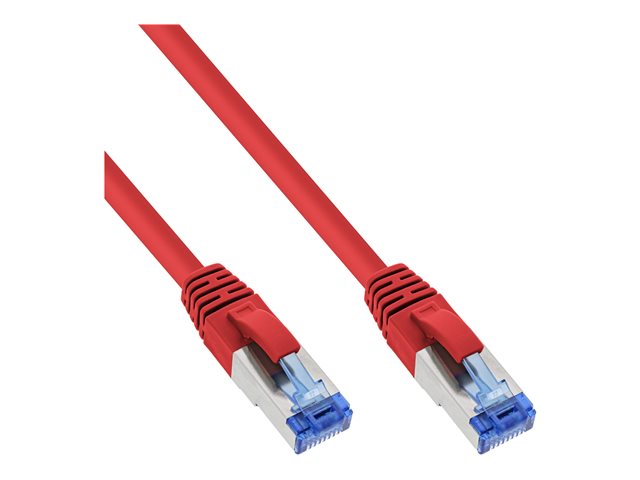 InLine - Patch-Kabel - RJ-45 (M) zu RJ-45 (M) - 3 m - SSTP-Kabel - CAT 6a - halogenfrei - Rot