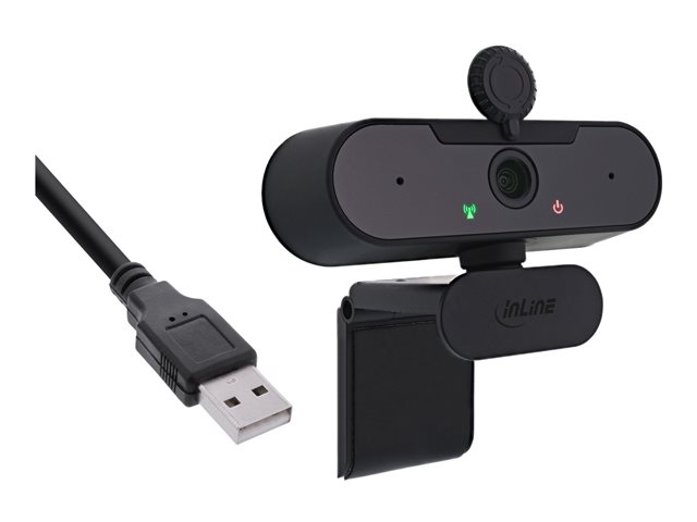 InLine Webcam FullHD 1920x1080/30Hz mit Autofokus - USB-C Anschlusskabel