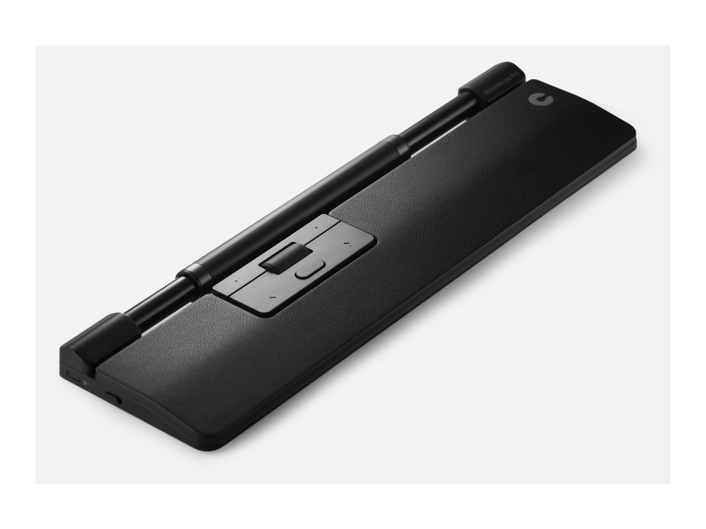 Contour RollerMouse Pro - zentrale Maus - mit schmaler Armauflage und veganem Leder