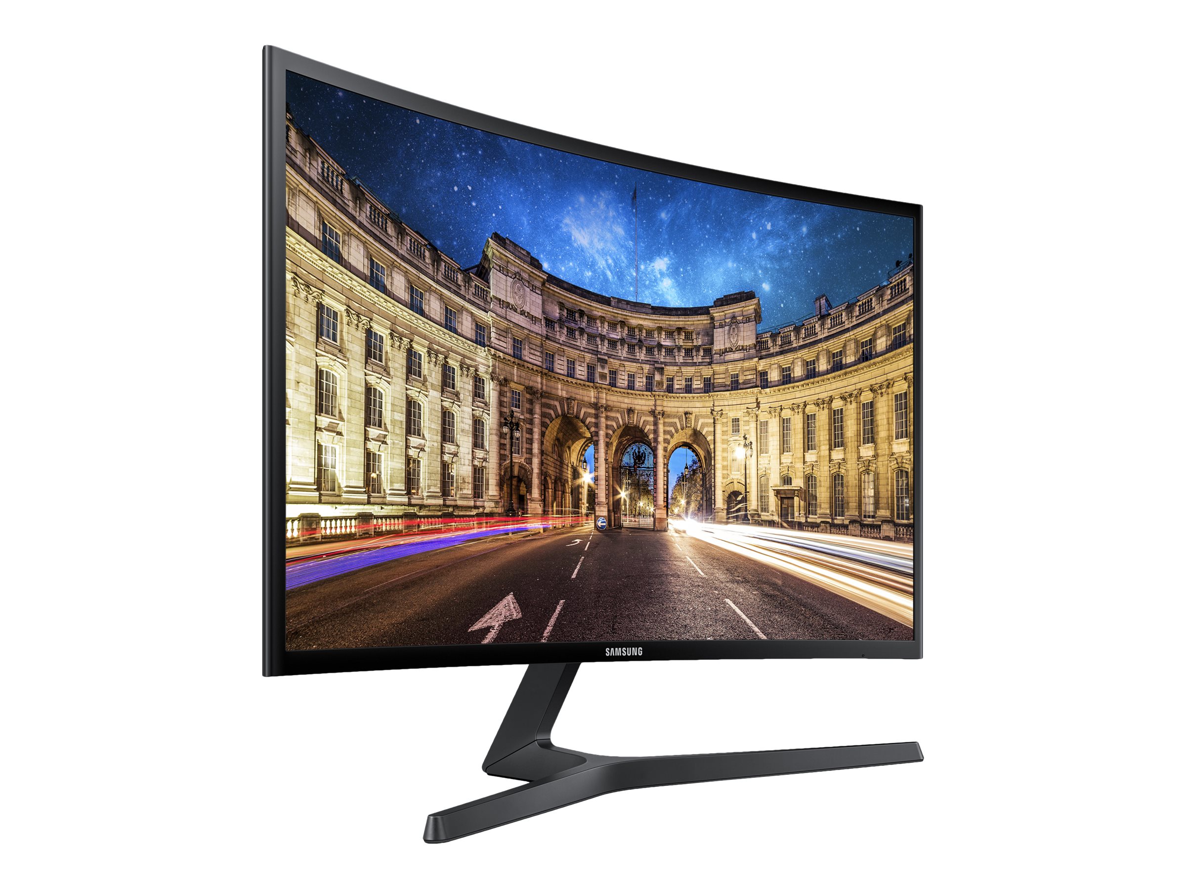 Samsung C24F396FHR - LED-Monitor - gebogen - 59 cm (24") (23.5" sichtbar) - 1920 x 1080 Full HD (1080p) @ 60 Hz - VA - 250 cd/m² - 3000:1 - 4 ms - HDMI, VGA - Shiny Black